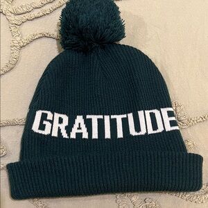 Spiritual Gangster Dark Green Knit Beanie with Pom Pom